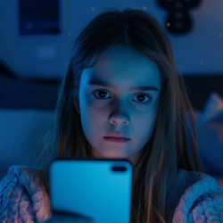 Girl with smartphone